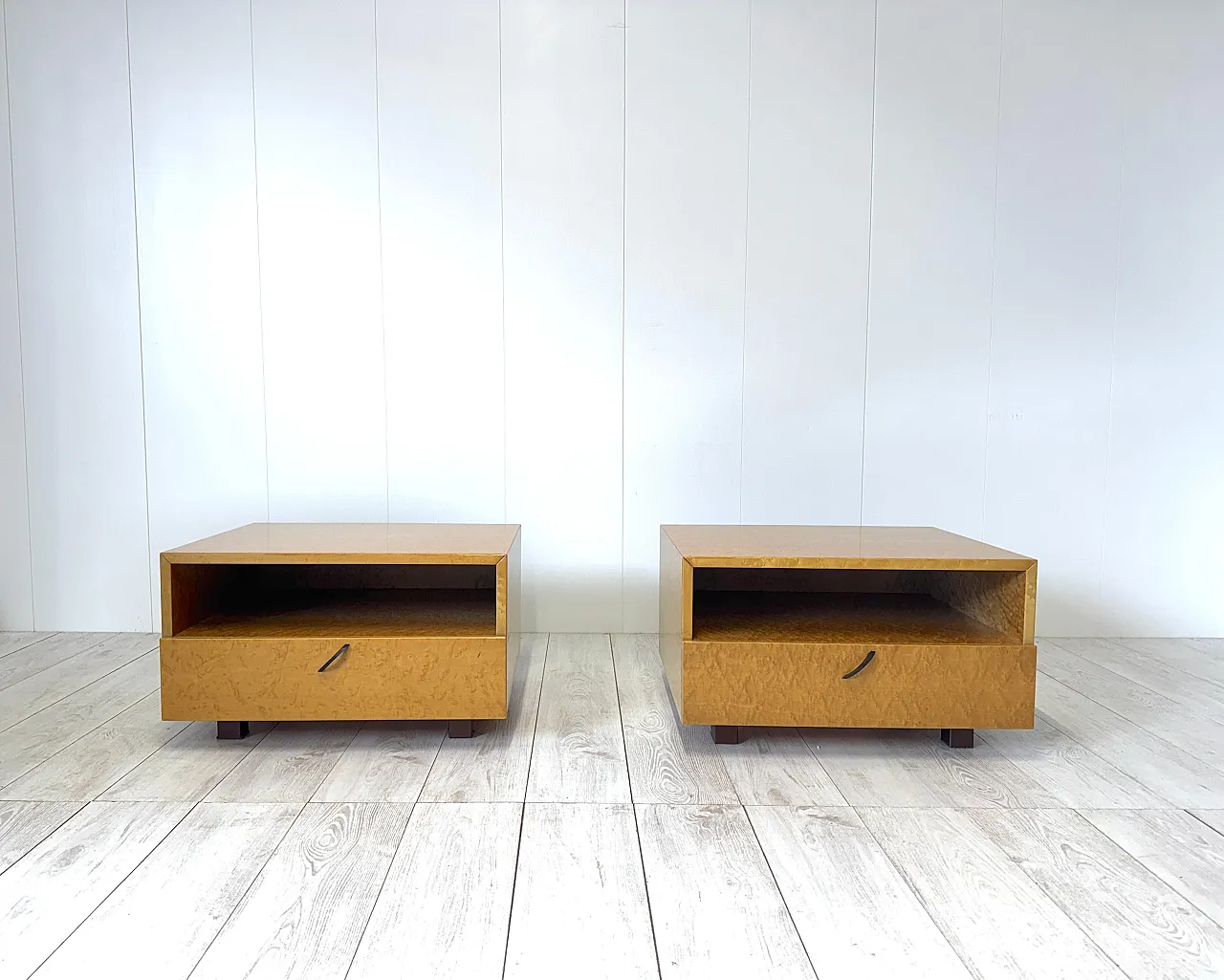 Pair of bedside tables by Giovanni Offredi for Saporiti, 1980s 2