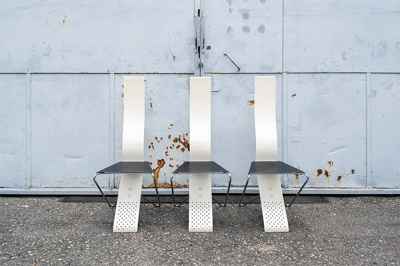 3 Sedie Impronta di Pietro Arosio per Sorgente dei Mobili, anni '80 1