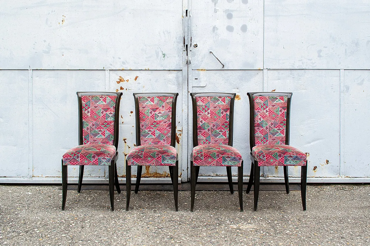 4 Sedie Art Déco in noce, anni '30 5