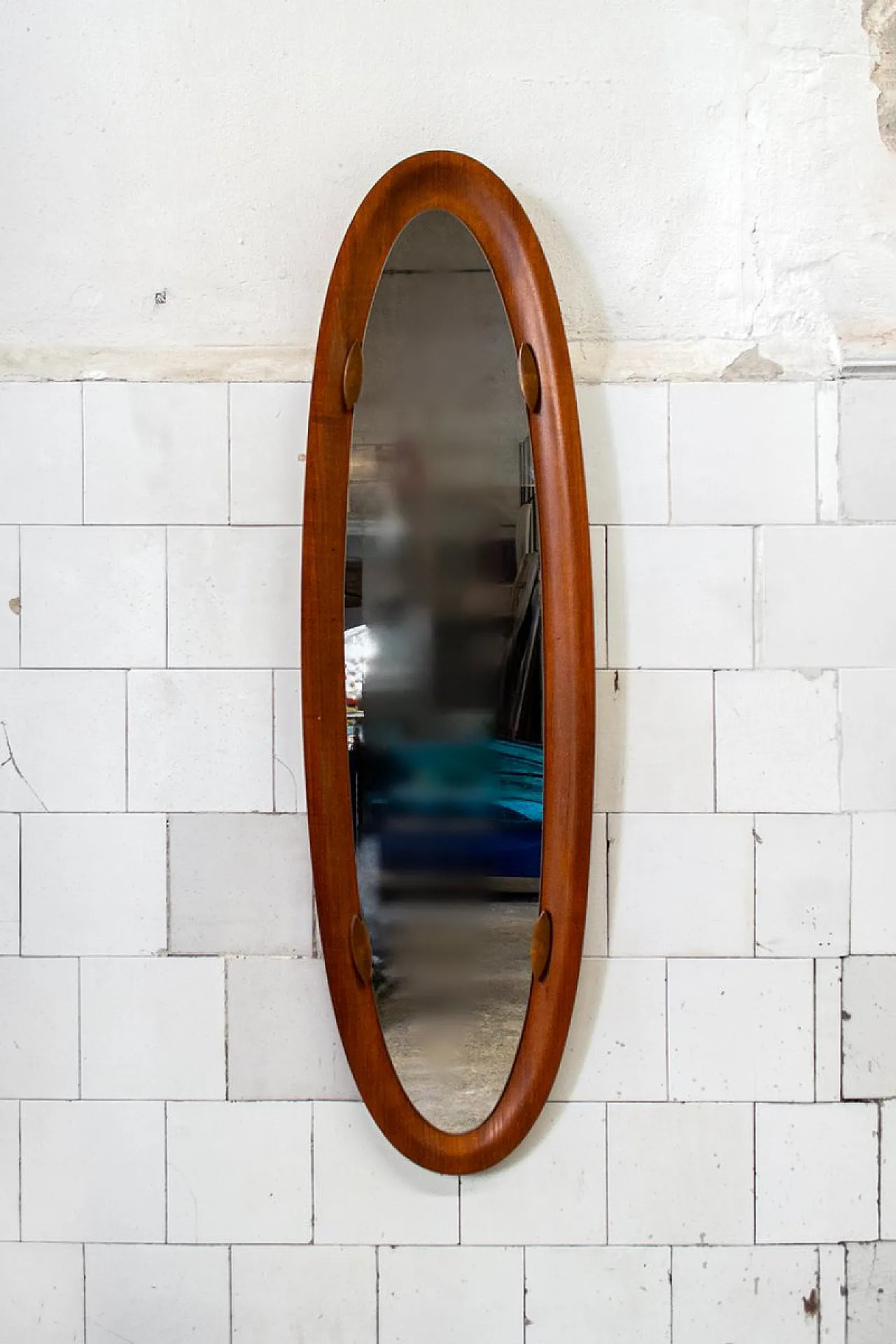 Specchio ovale di Franco Campo & Carlo Graffi per Home, anni '50 1