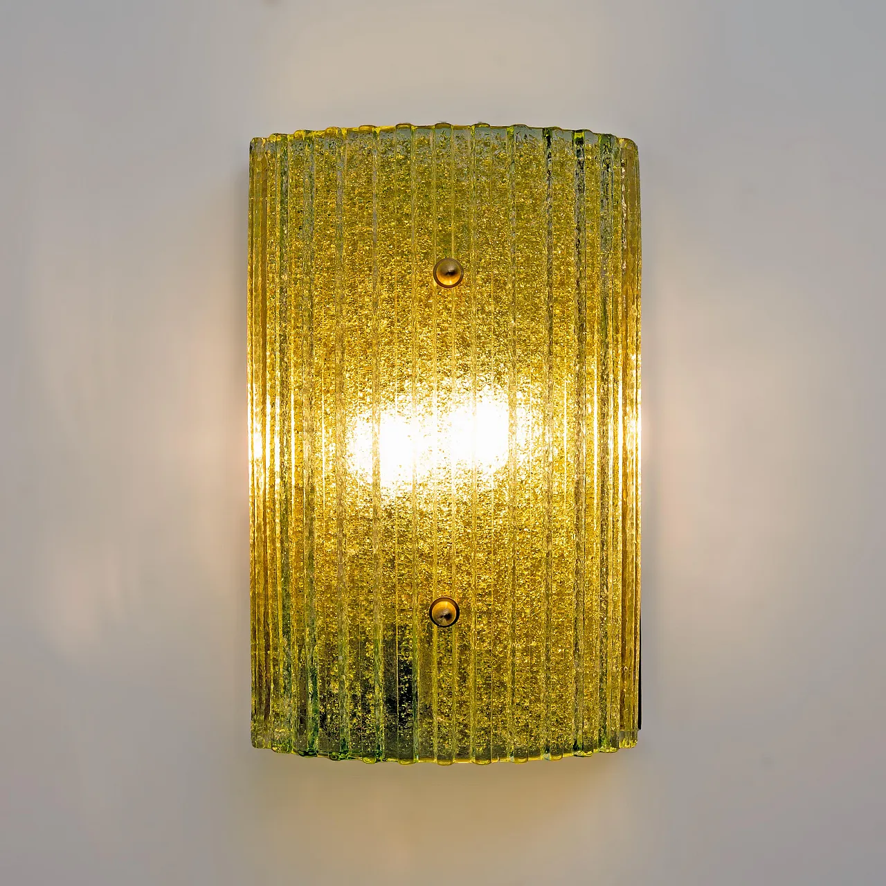 Coppia di lampade Graniglia in ottone e vetro di Murano, anni 2000 3