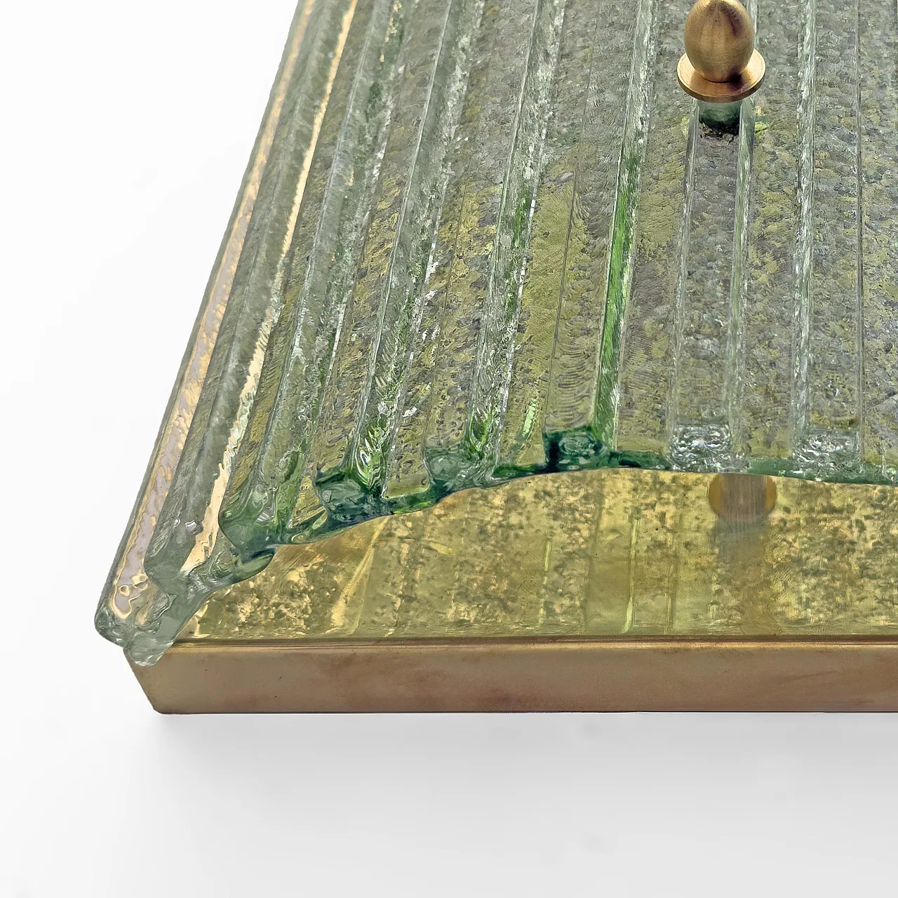 Coppia di lampade Graniglia in ottone e vetro di Murano, anni 2000 8