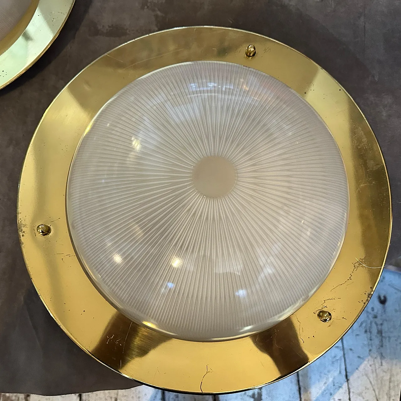 Coppia di plafoniere in stile Luigi Caccia Dominioni, anni '60 3