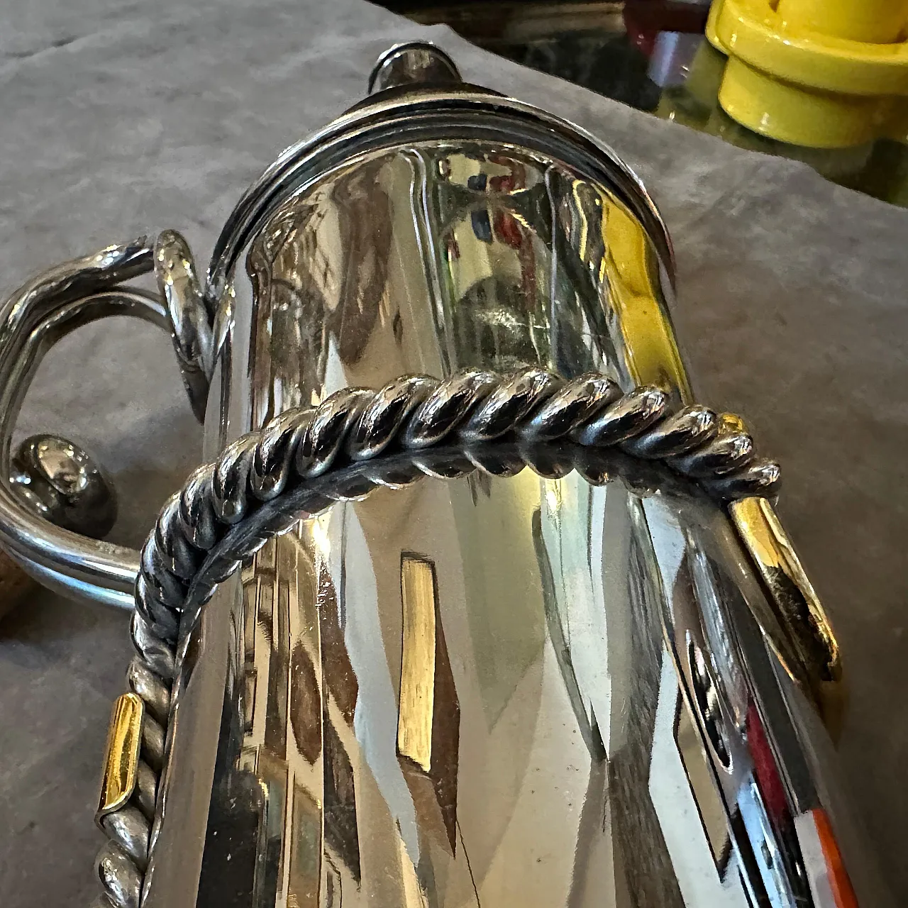 Bottiglia in argento e ottone di Gucci Firenze, anni '70 4