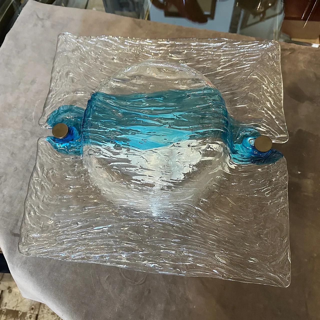 Applique in vetro Corteccia di Toni Zuccheri per Venini, anni '70 3