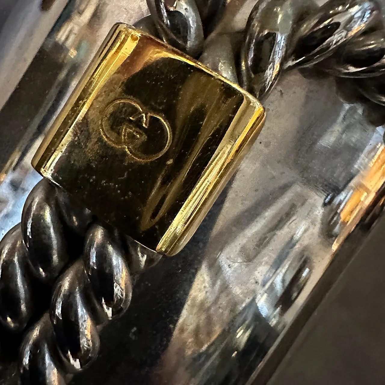 Bottiglia in argento e ottone di Gucci Firenze, anni '70 5