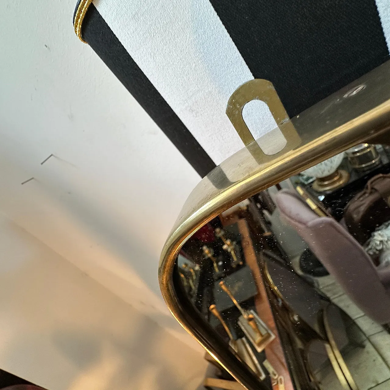 Specchio da parete in ottone in stile Gio Ponti, anni '50 5