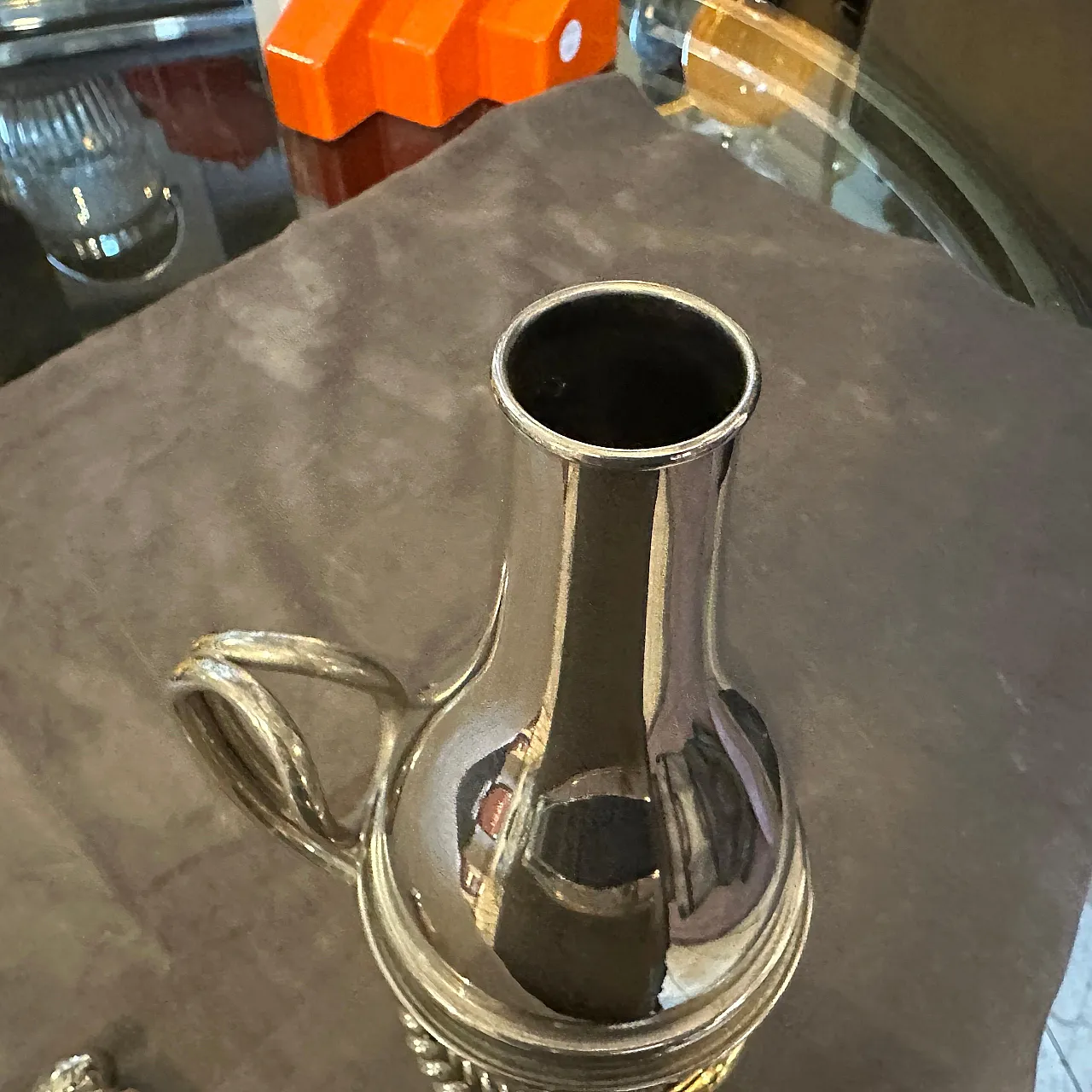 Bottiglia in argento e ottone di Gucci Firenze, anni '70 9