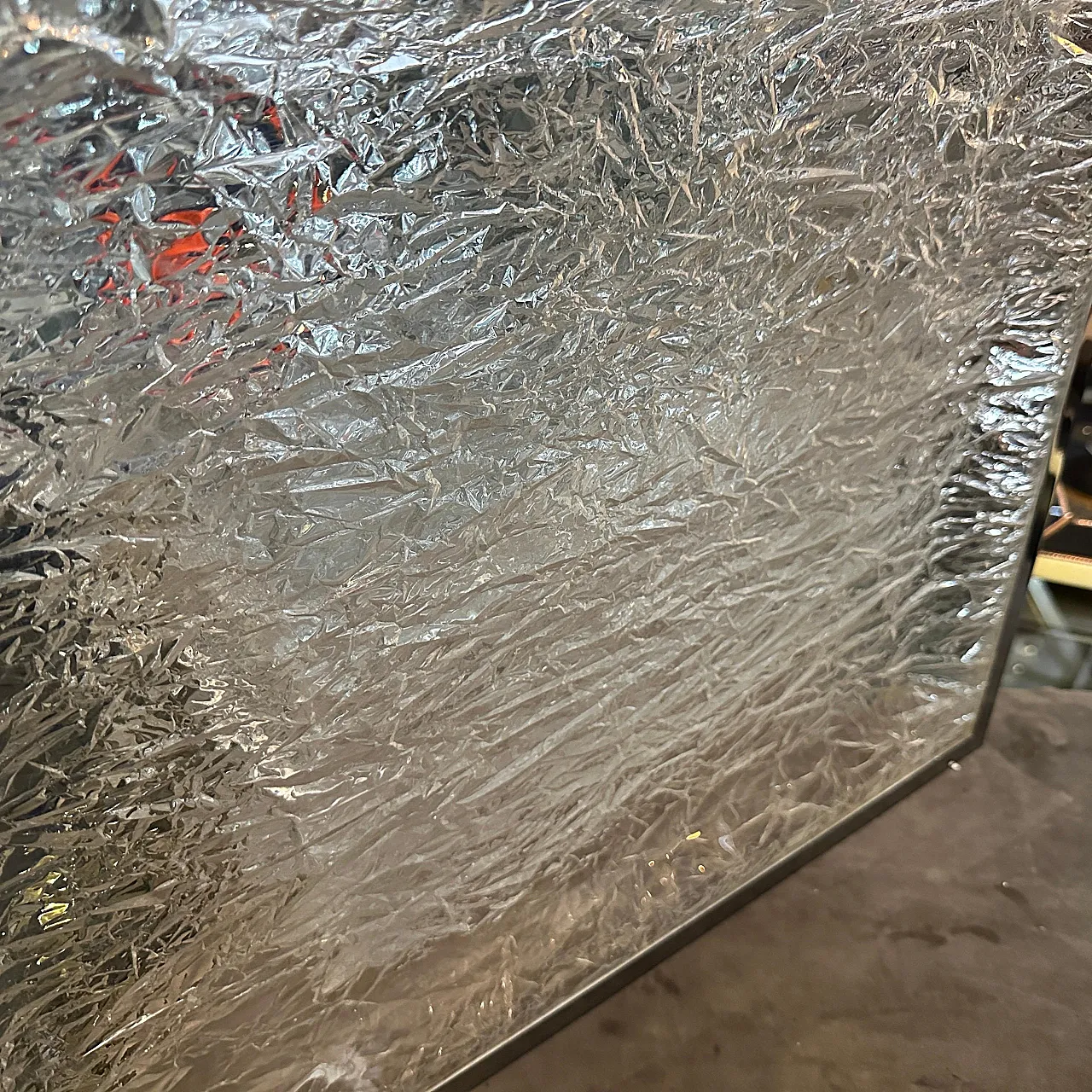 Vassoio in lucite e placcato argento di Ulderico Cavinato, anni '80 11