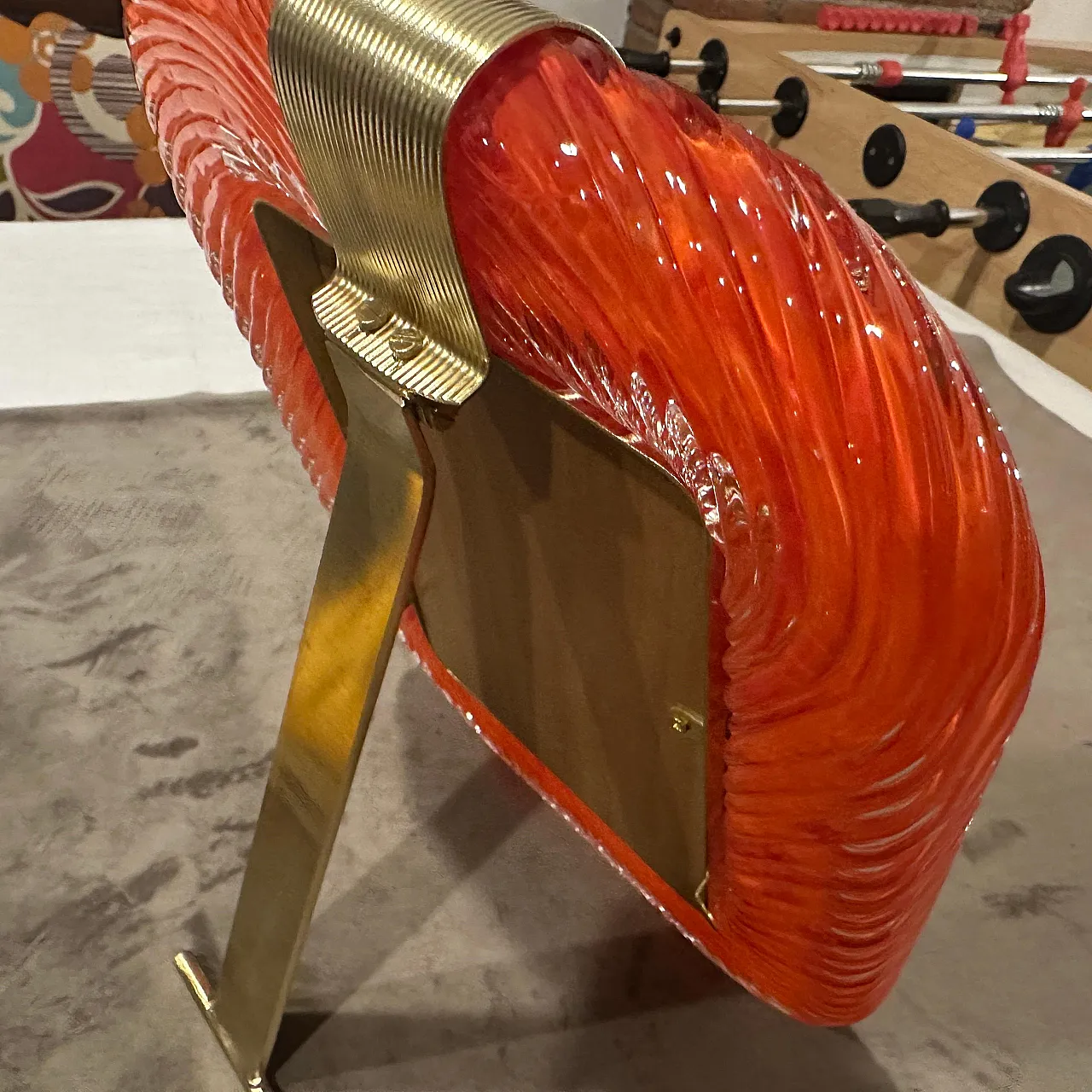 Murano glass and brass frame in Barovier style, 1990s 7