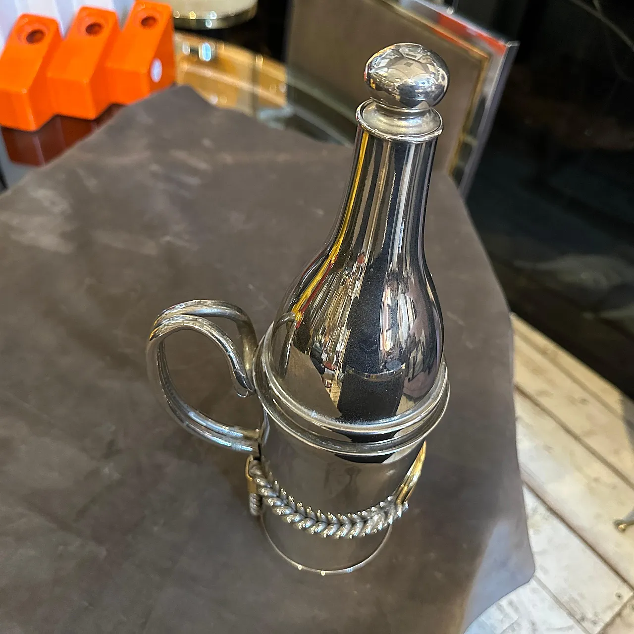 Bottiglia in argento e ottone di Gucci Firenze, anni '70 13