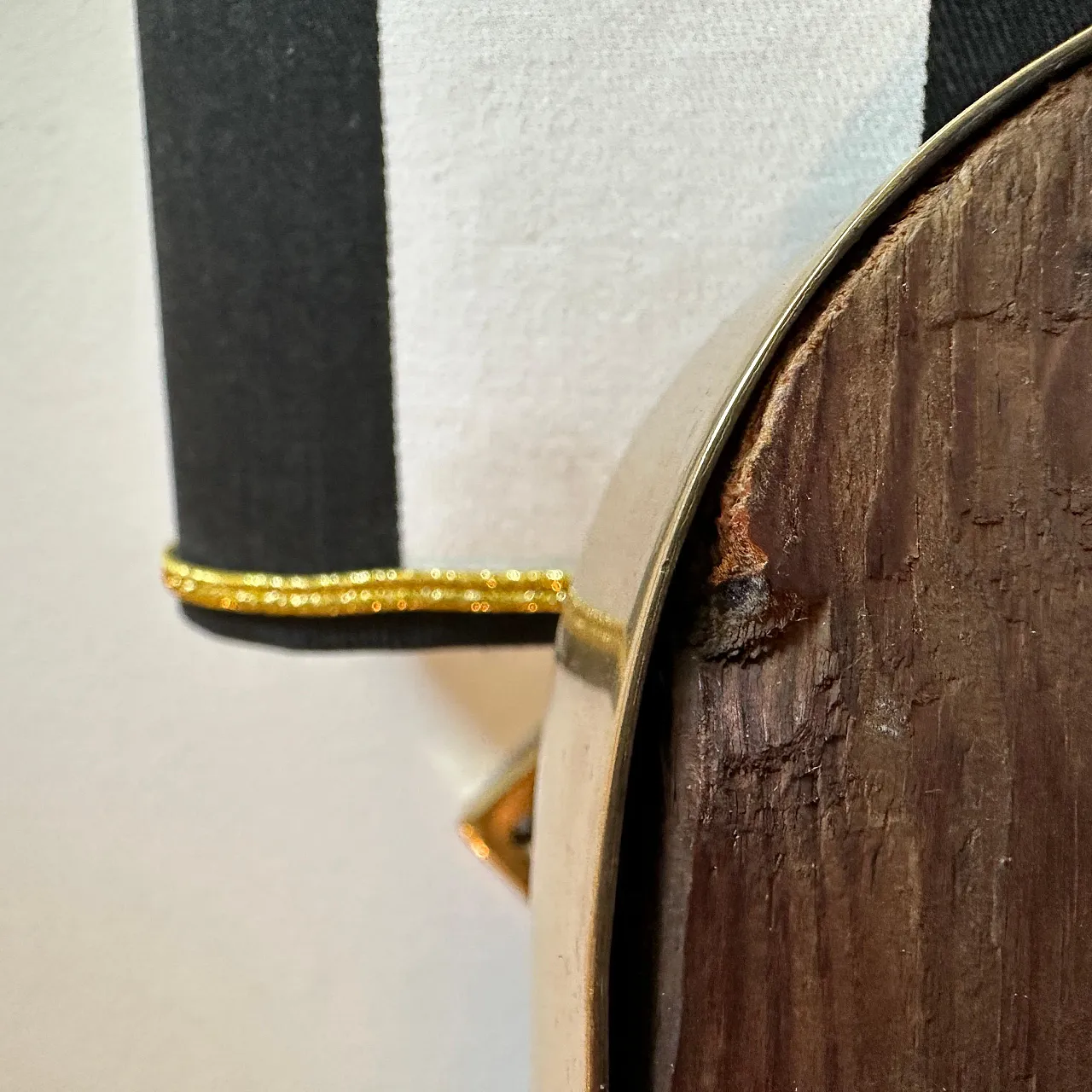 Specchio da parete in ottone in stile Gio Ponti, anni '50 12