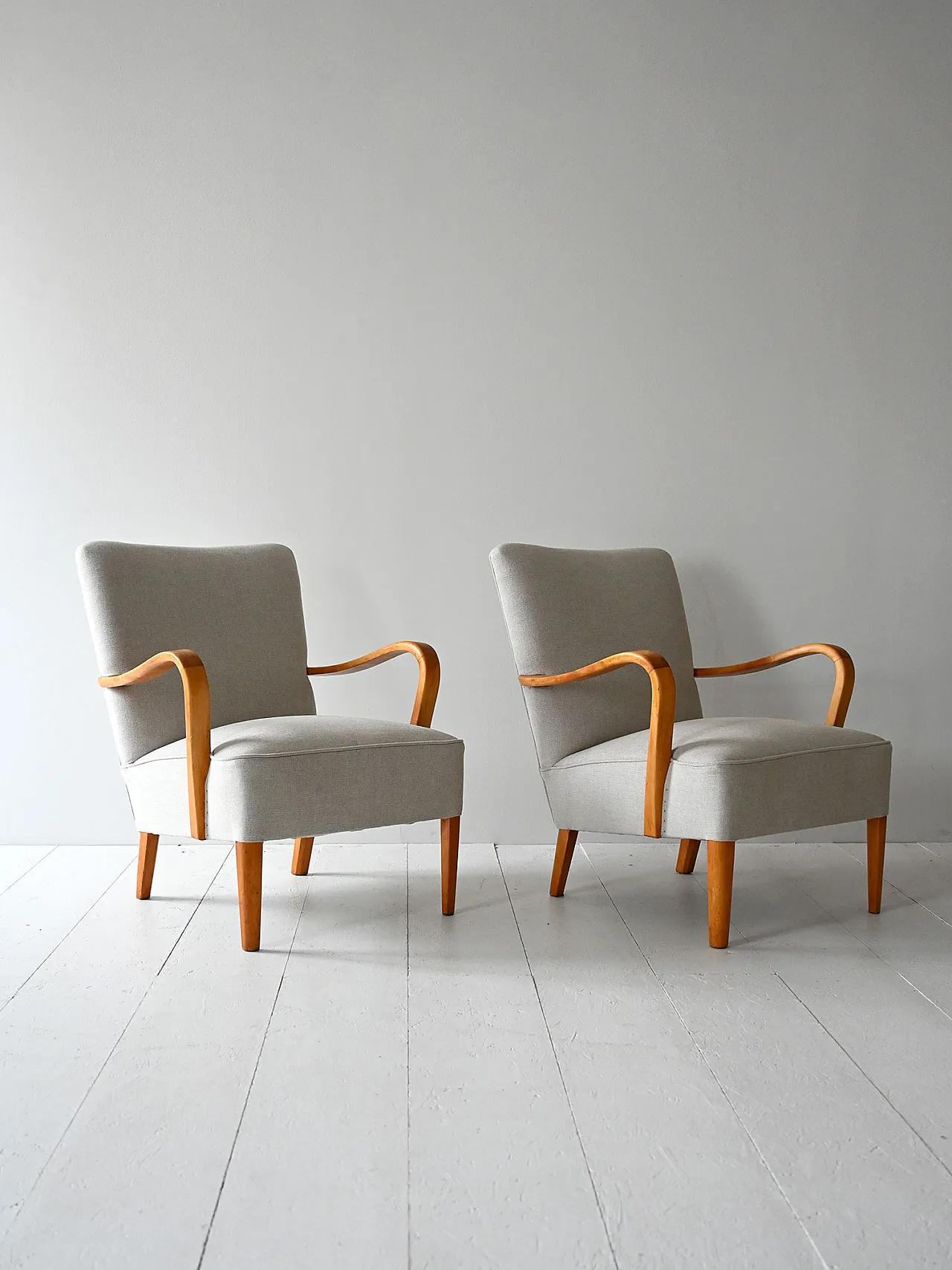 Pair of Scandinavian armchairs, 1950s 2