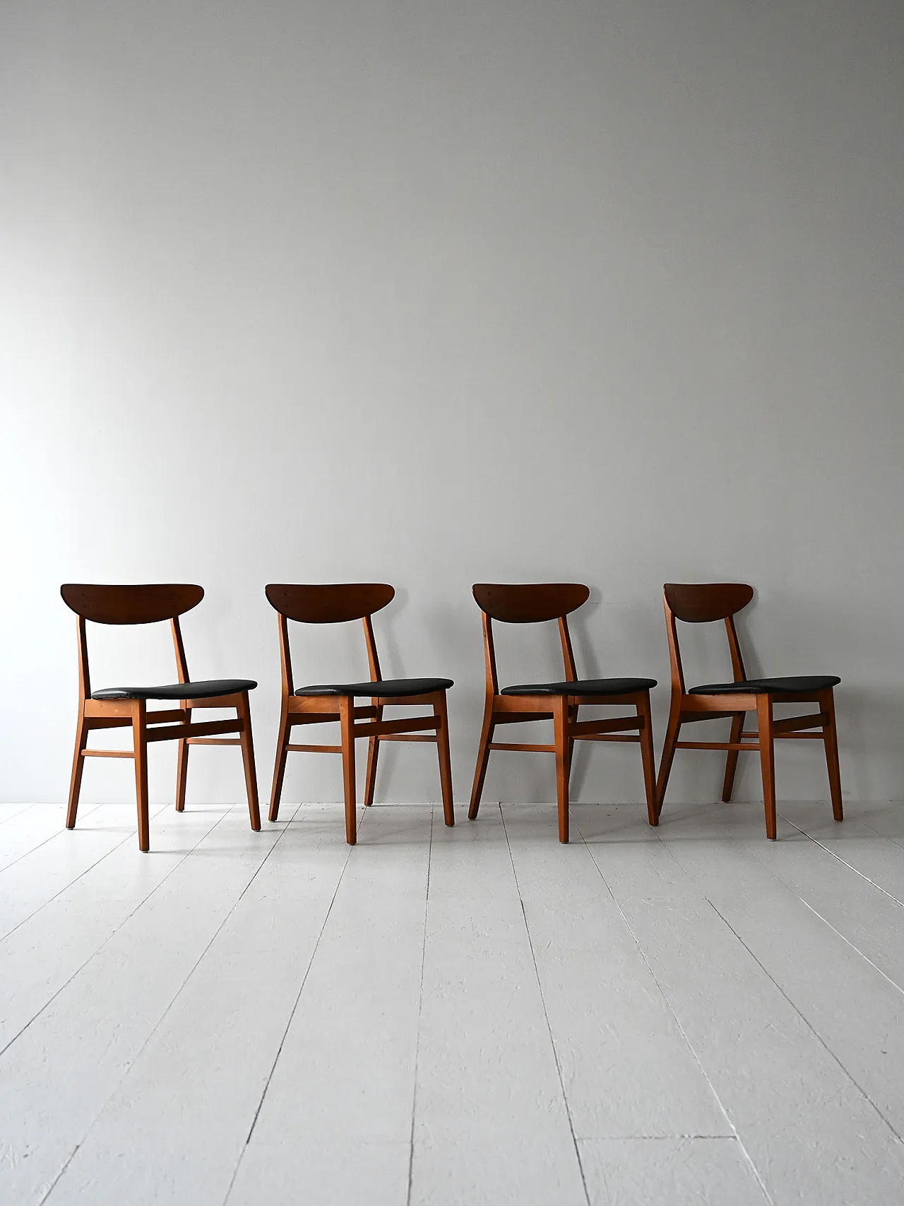 4 Teak Farsrup Danish chairs, 60s 2