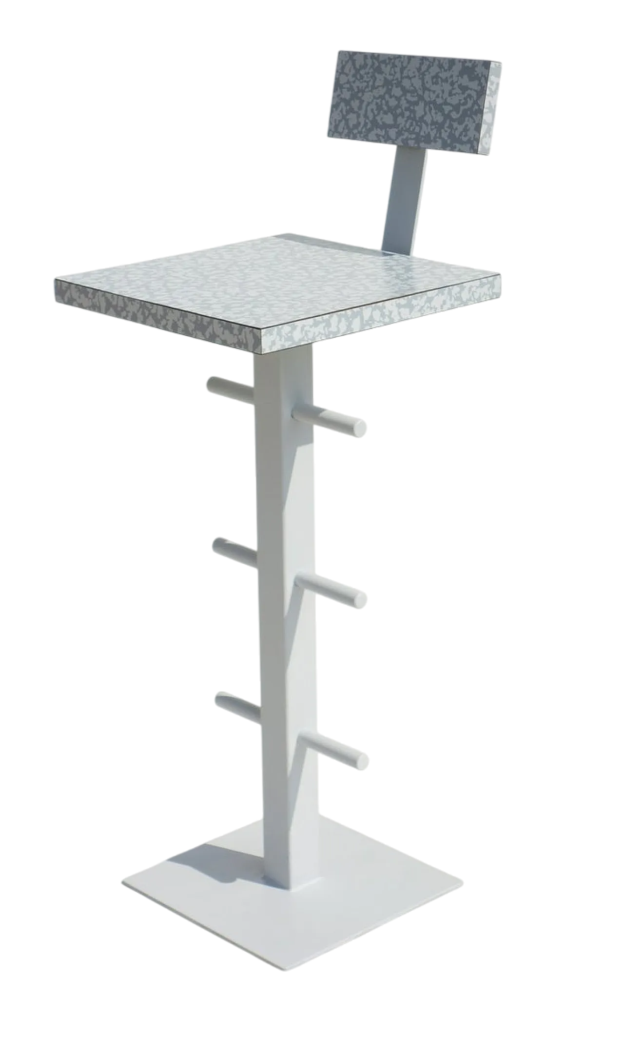 Postmodern laminated stool by Sottsass for Abet, 1980s 12