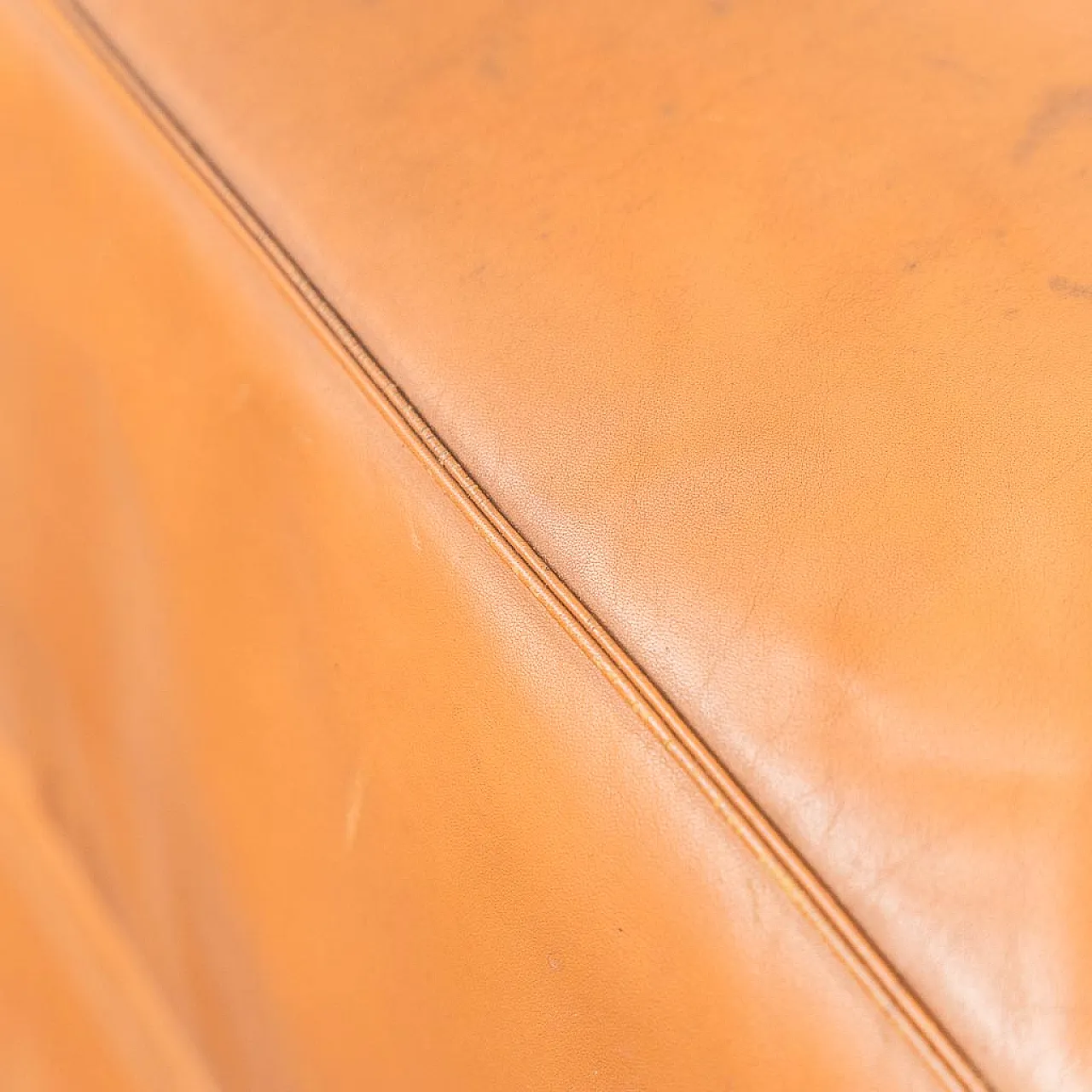 3 -seater modular sofa in brown leather, 70s 8