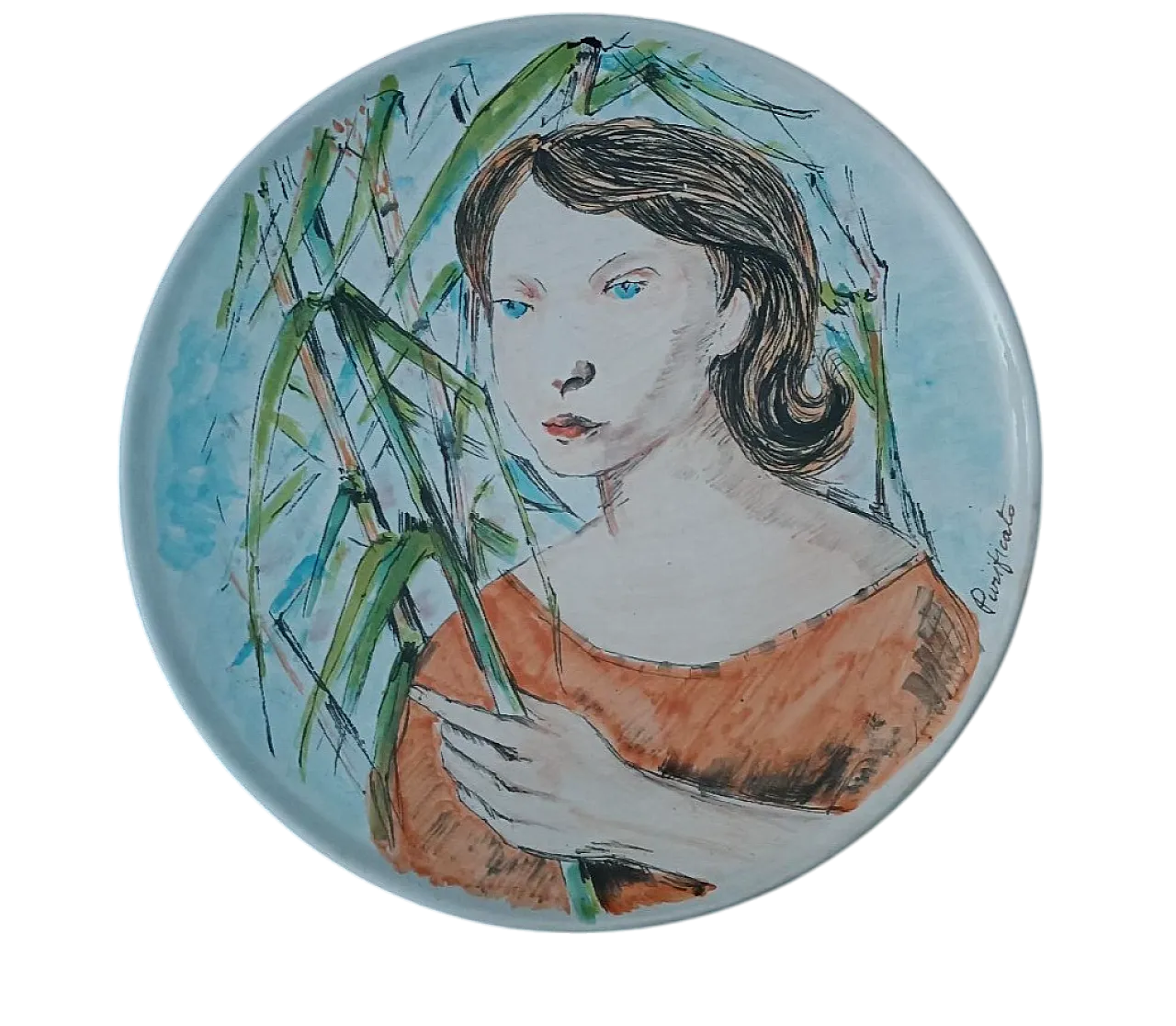 Ceramic plate by Domenico Purificato, 20th century 9