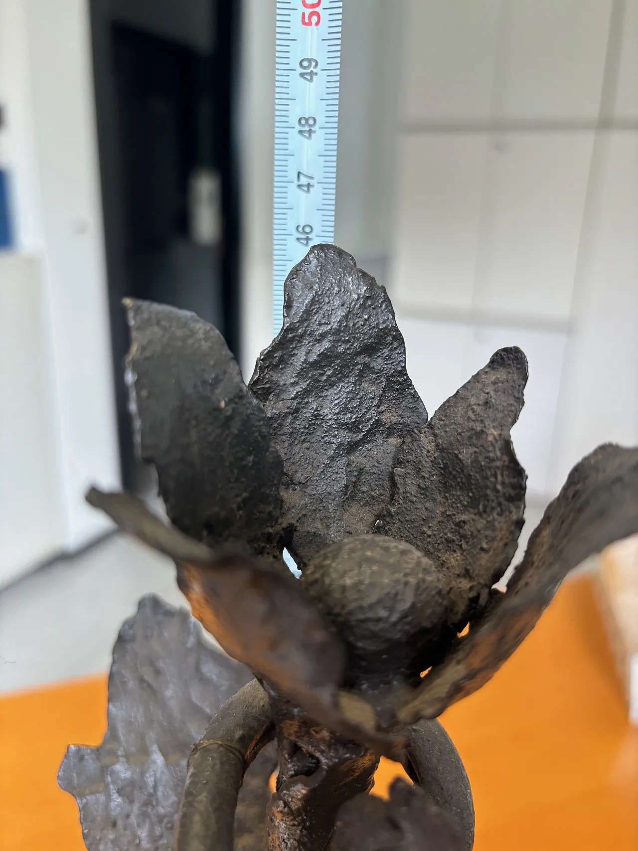 Lampada artigianale in ferro battuto, anni '70 6