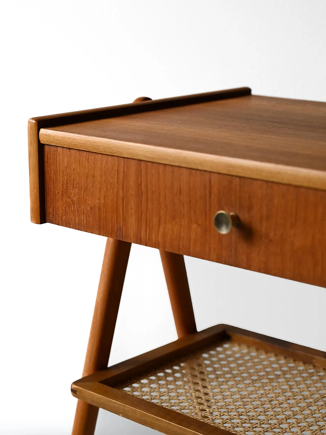 Pair of Scandinavian teak bedside tables,.60s 5