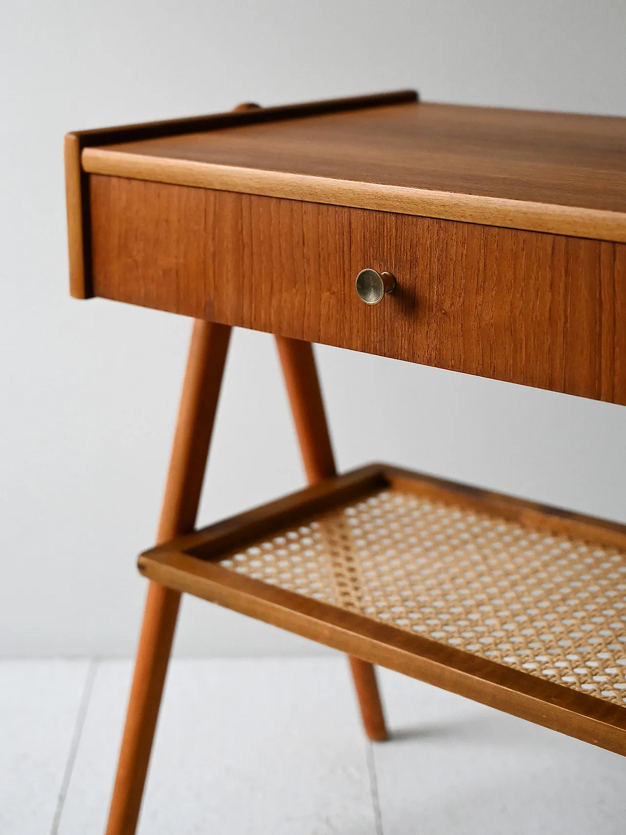 Pair of Scandinavian teak bedside tables,.60s 7