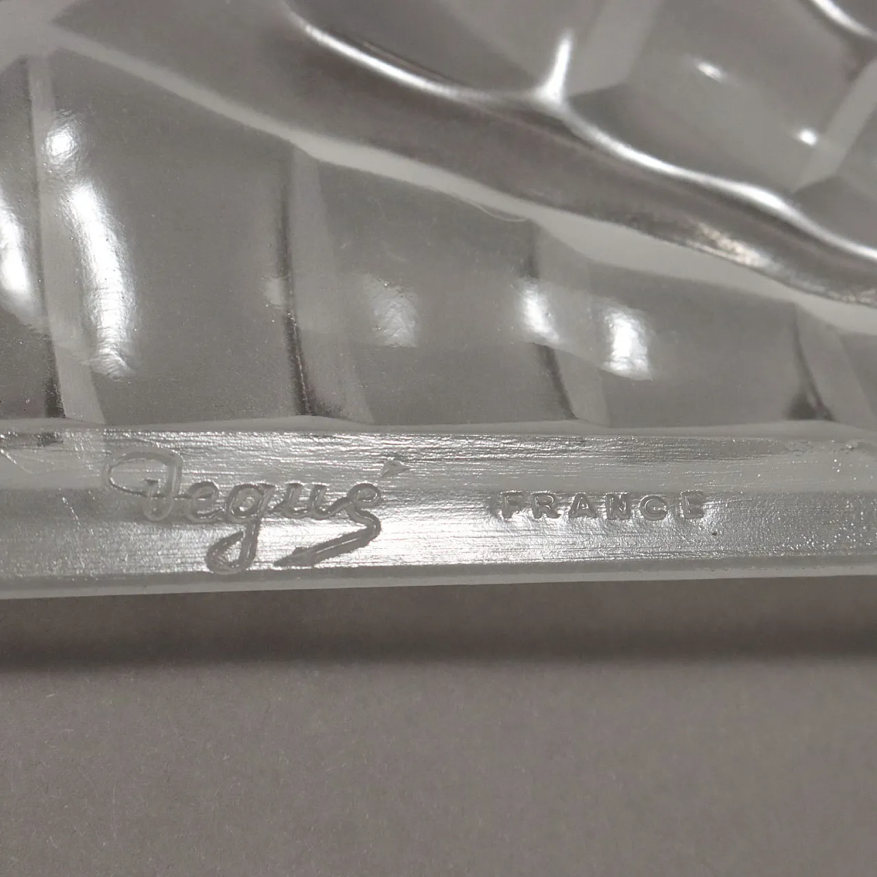 Lampadario Art Déco in ottone nichelato e vetro di Degué, anni '20 8