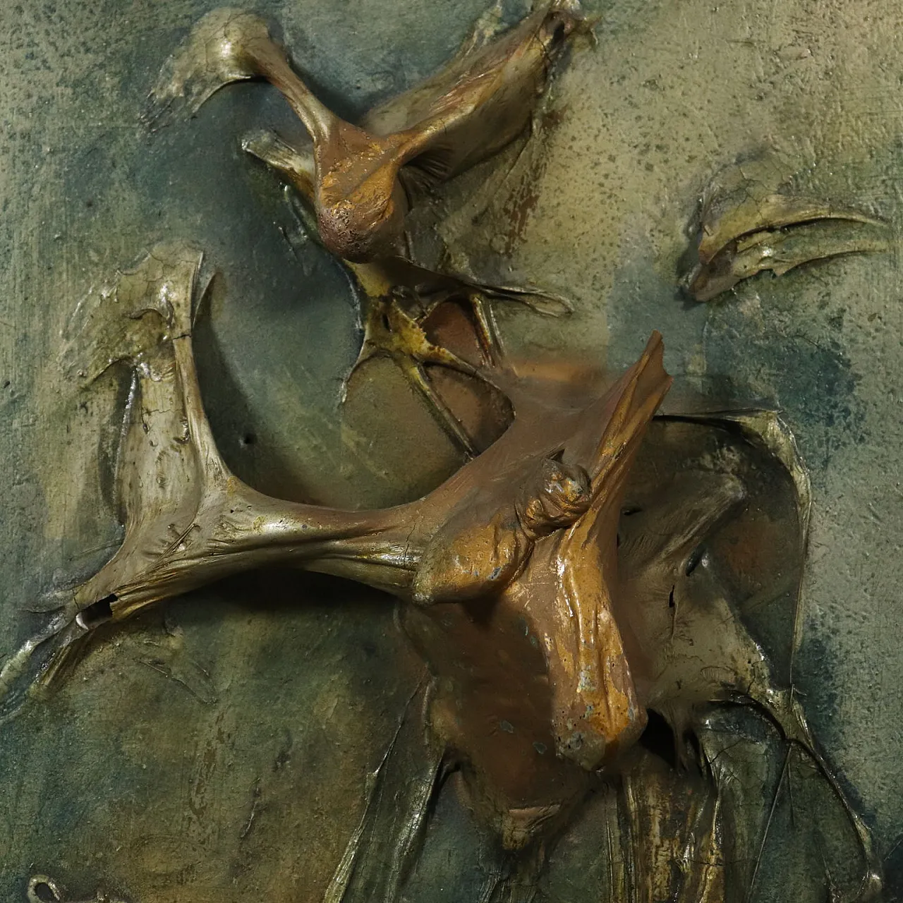 Bas-relief by Stefano Colombo, mixed media, 1970s 4