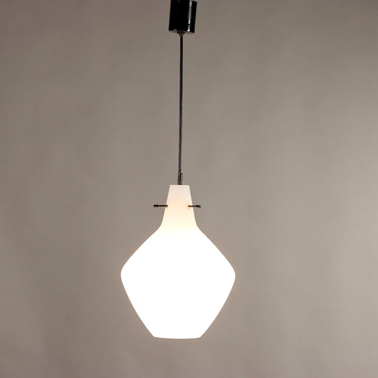 Glass ceiling lamp, 1960s 1