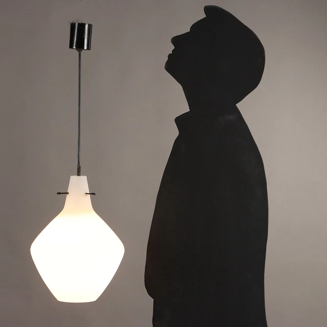 Glass ceiling lamp, 1960s 2