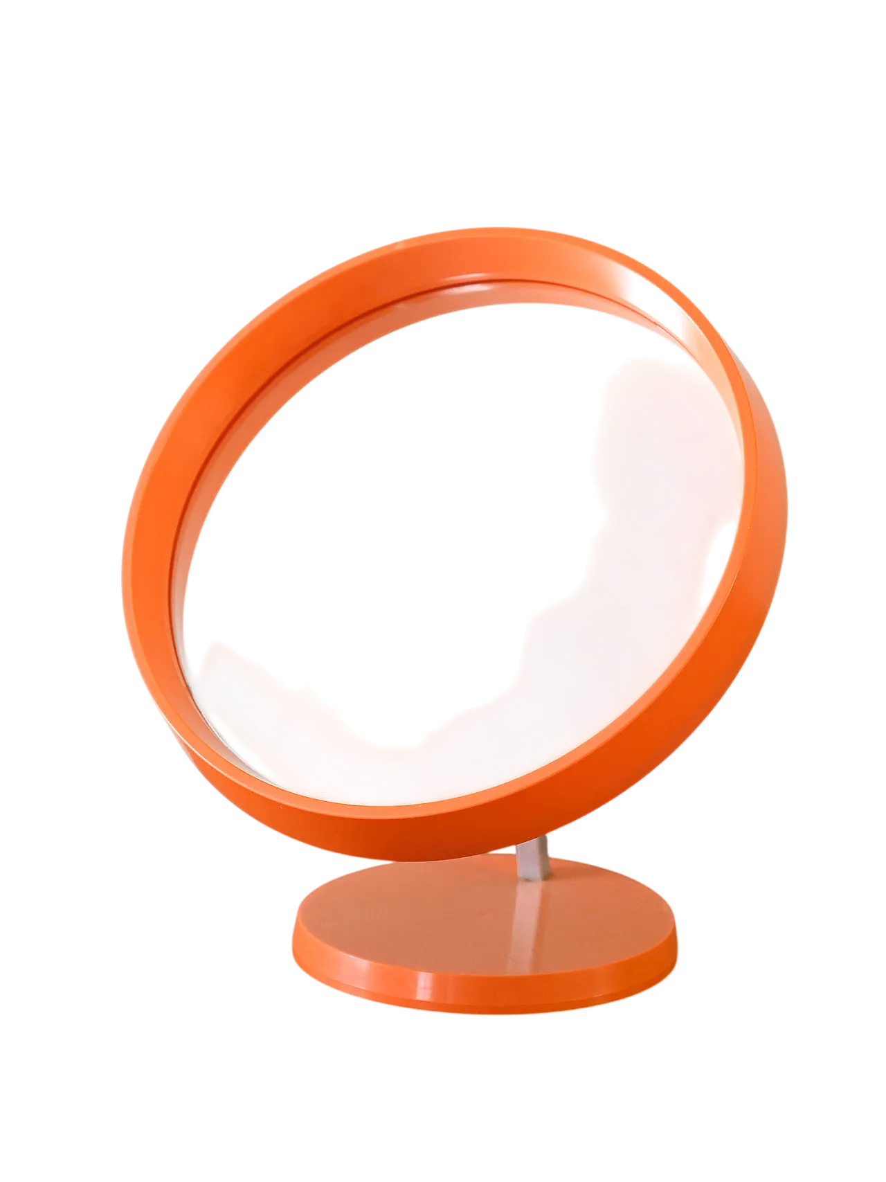 Specchio da tavolo scandinavo arancione,  anni ’60 6