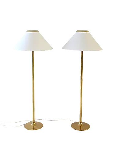 Pair of Scandinavian lamps in brass, 70s