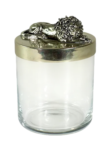 Vaso Lion in metallo argentato di Giovanni Raspini, anni '10