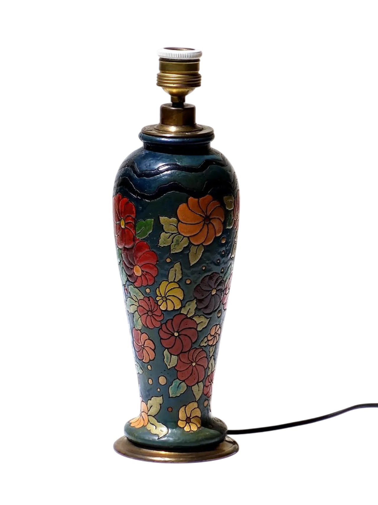 Lampada da tavolo Liberty in legno , anni '30 7