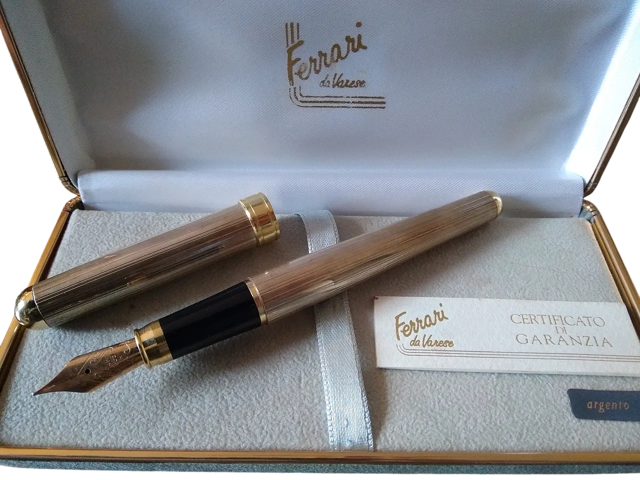 Penna Stilografica in argento di Ferrari Varese, anni '90 4