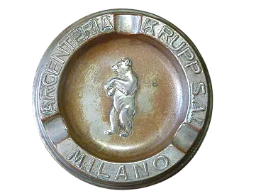 Posacenere in metallo di Arthur Krupp, inizio '900