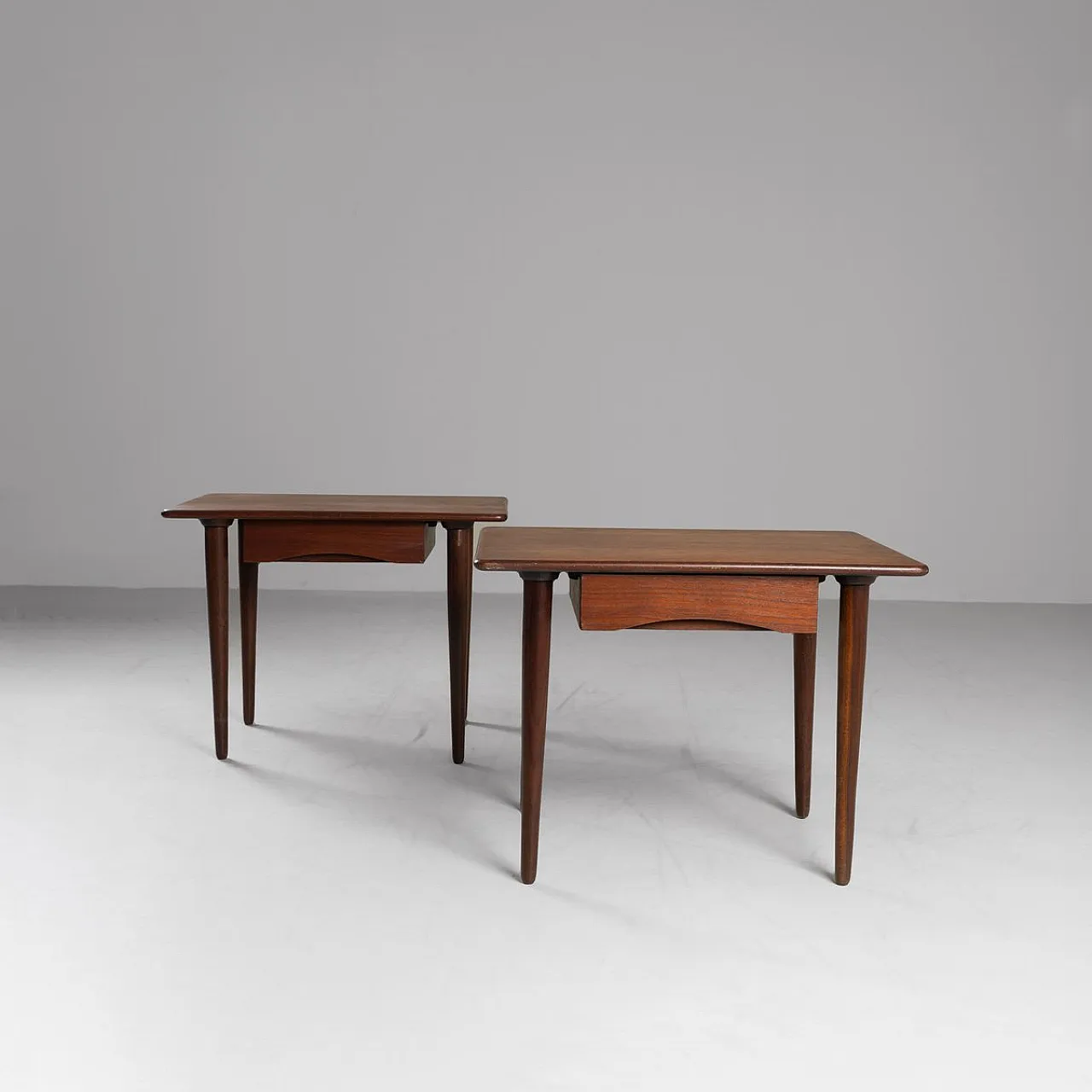 Pair of wooden bedside tables, 1960s 1