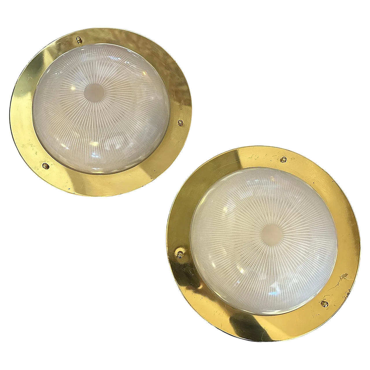 Coppia di plafoniere in stile Luigi Caccia Dominioni, anni '60 18