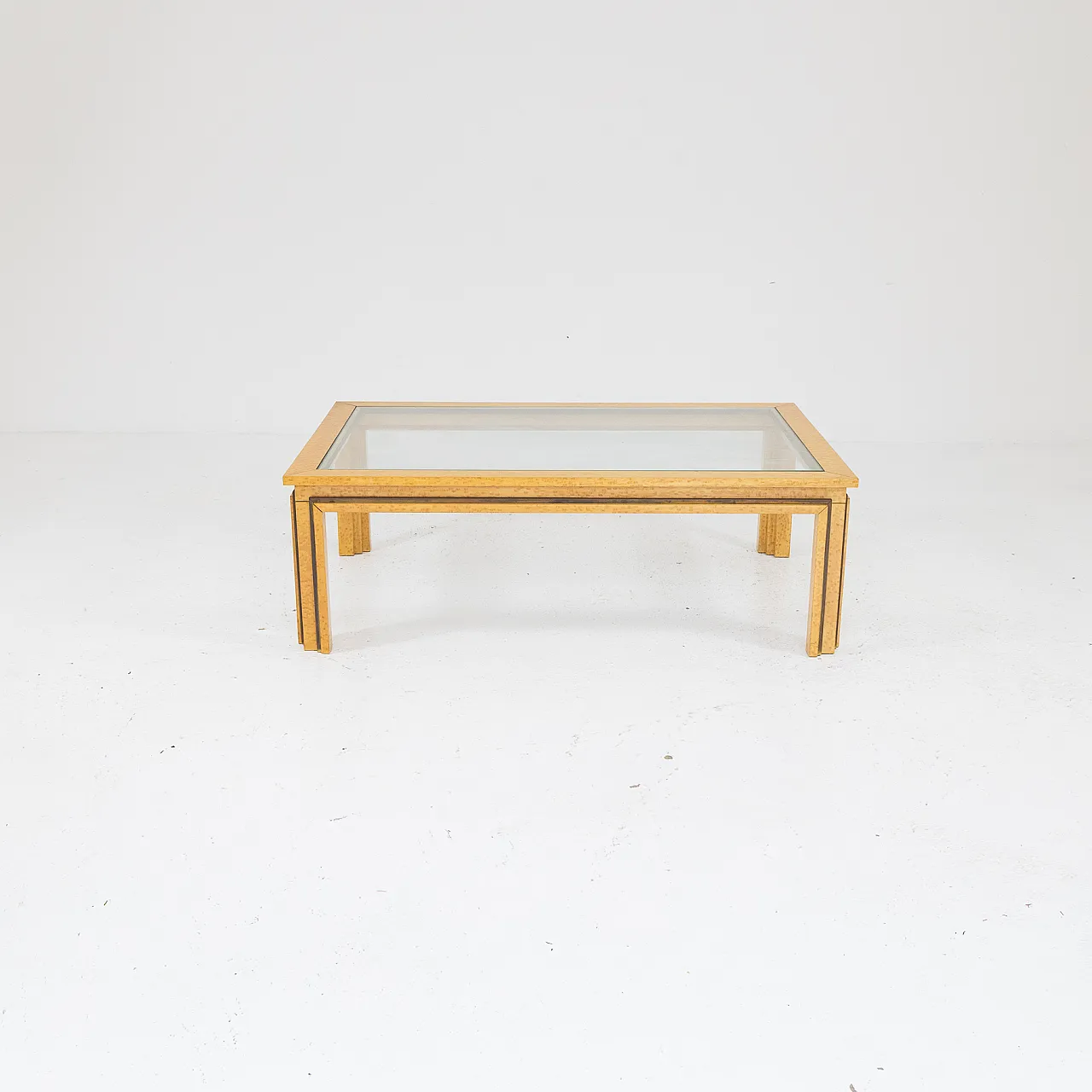 Tavolino in radica di betulla, anni '70 1