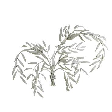 Grande lampada da muro in metallo, anni '70