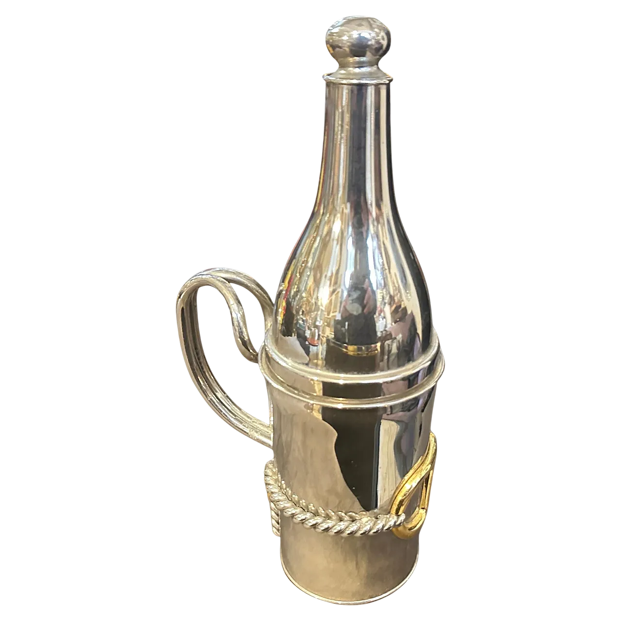 Bottiglia in argento e ottone di Gucci Firenze, anni '70 15