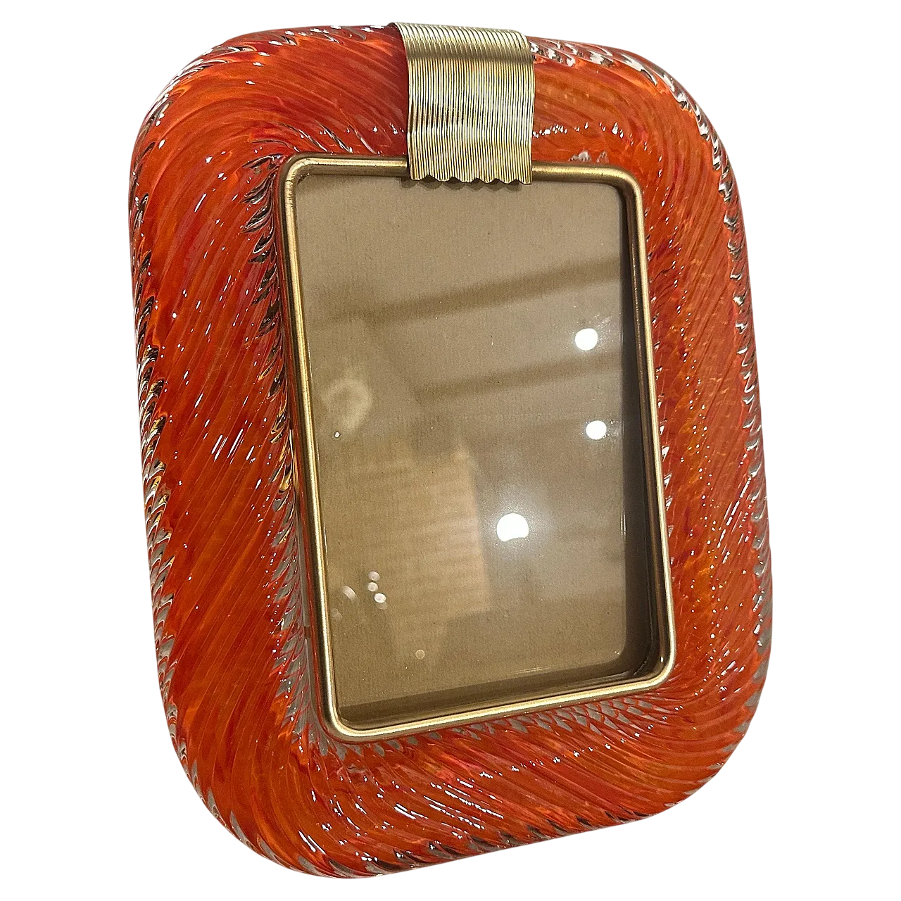 Murano glass and brass frame in Barovier style, 1990s 13