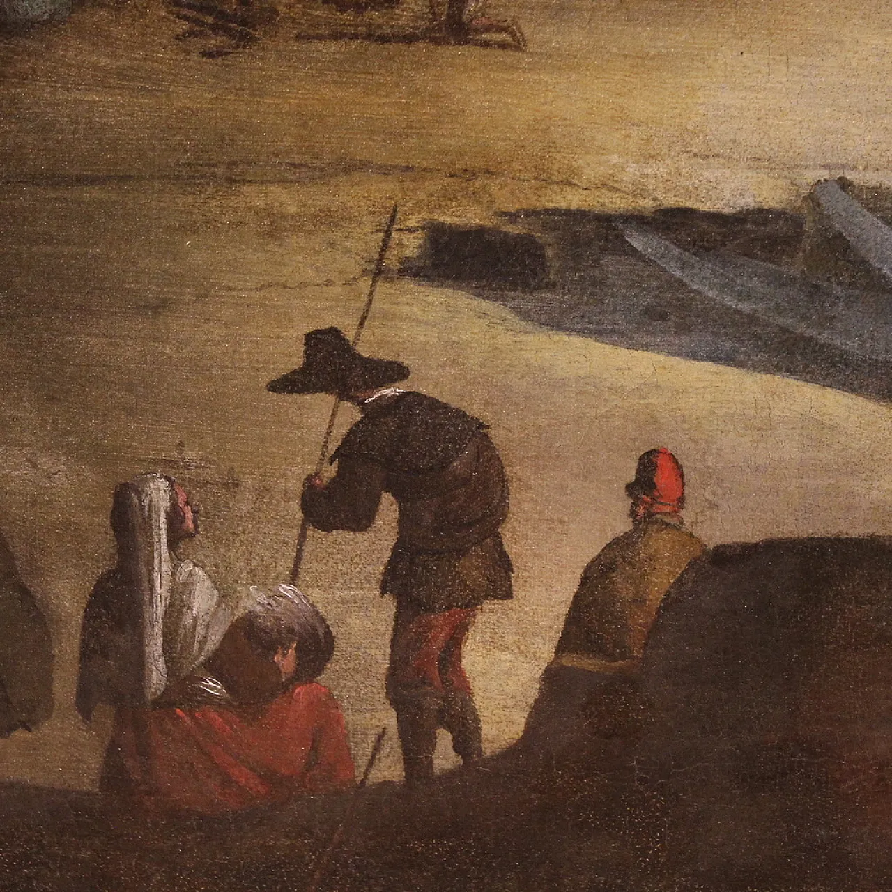 Mare in tempesta, grande dipinto ad olio su tela, metà ‘600 12