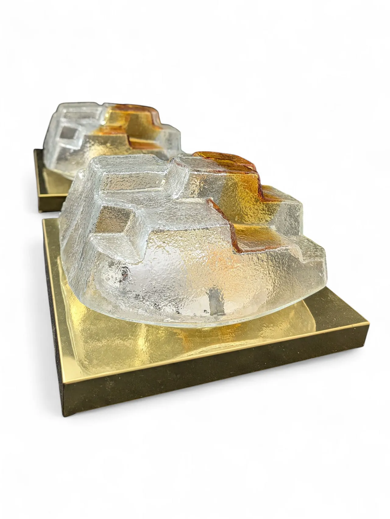 Coppia di applique in vetro di murano in stile T. Zuccheri, anni 70 3