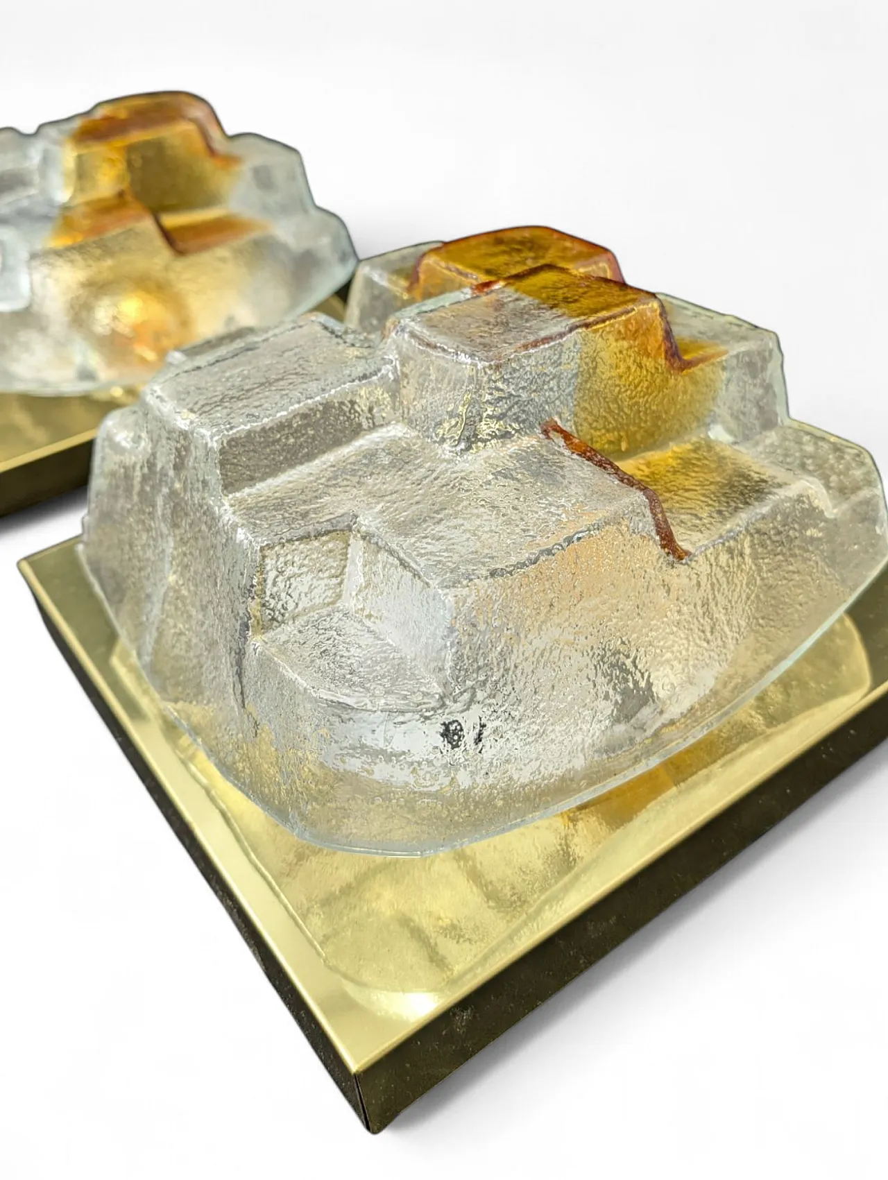 Coppia di applique in vetro di murano in stile T. Zuccheri, anni 70 5