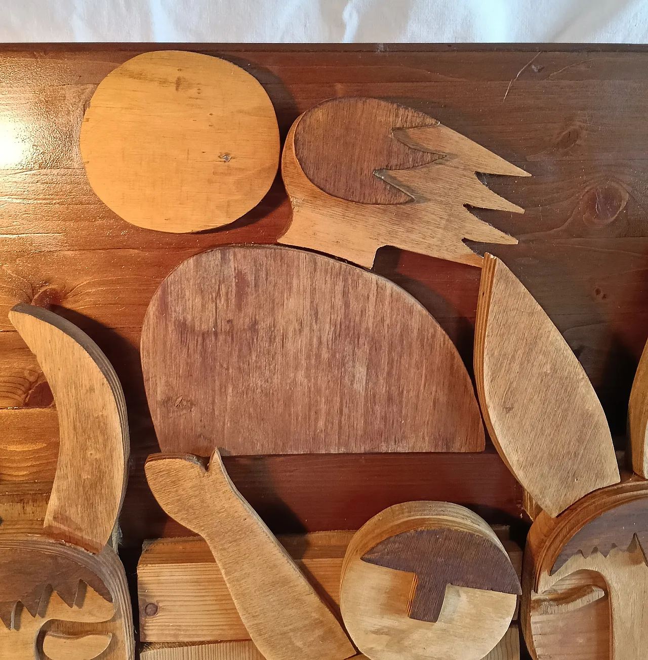 Formella in legno, rappresentazione della Nativita' anni '80 5