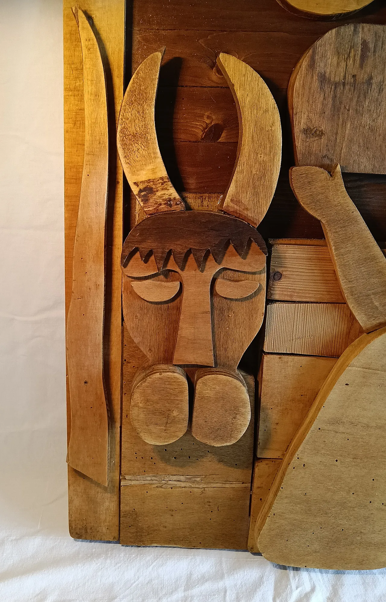 Formella in legno, rappresentazione della Nativita' anni '80 6