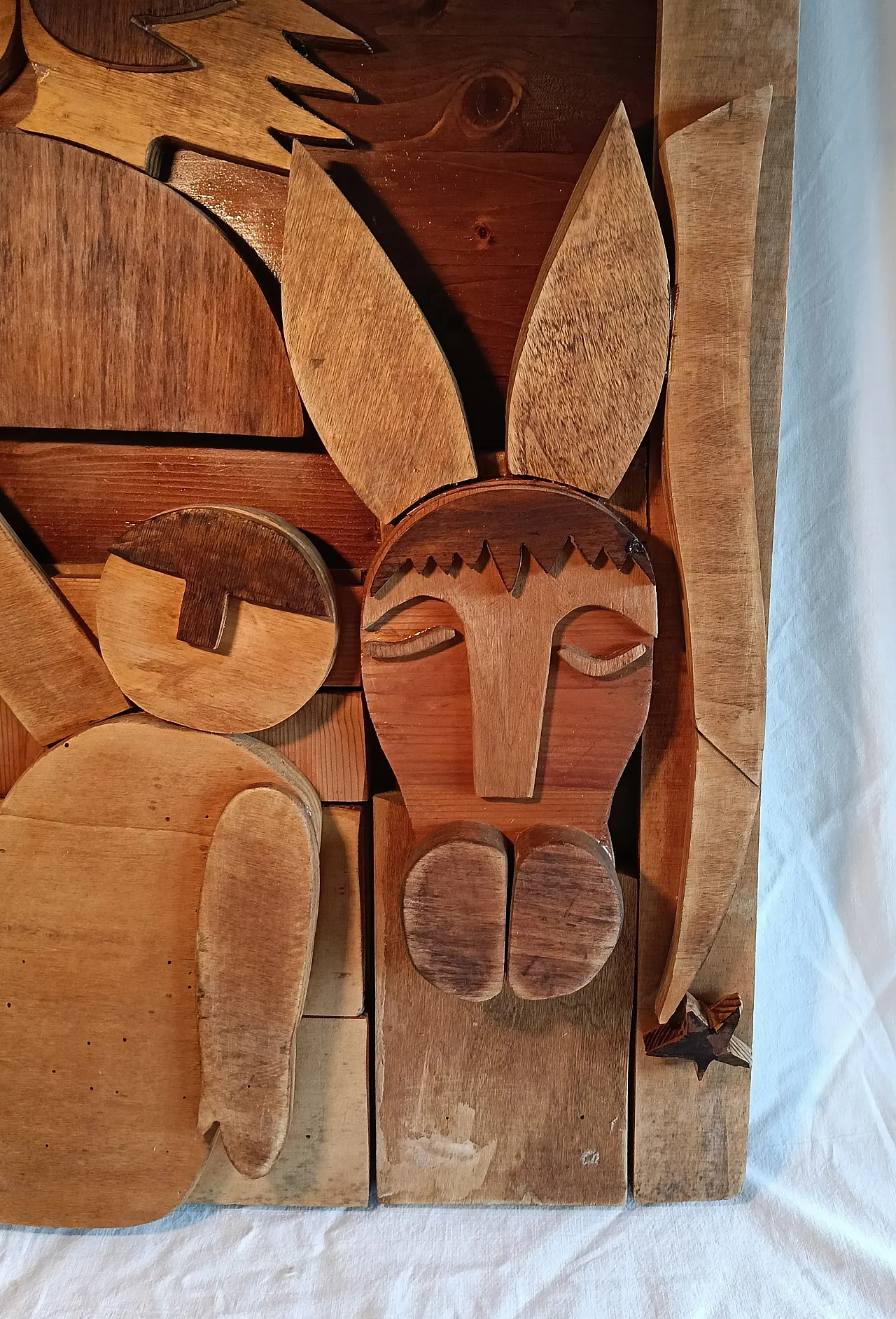 Formella in legno, rappresentazione della Nativita' anni '80 7