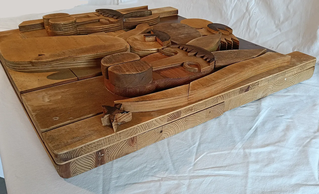 Formella in legno, rappresentazione della Nativita' anni '80 19