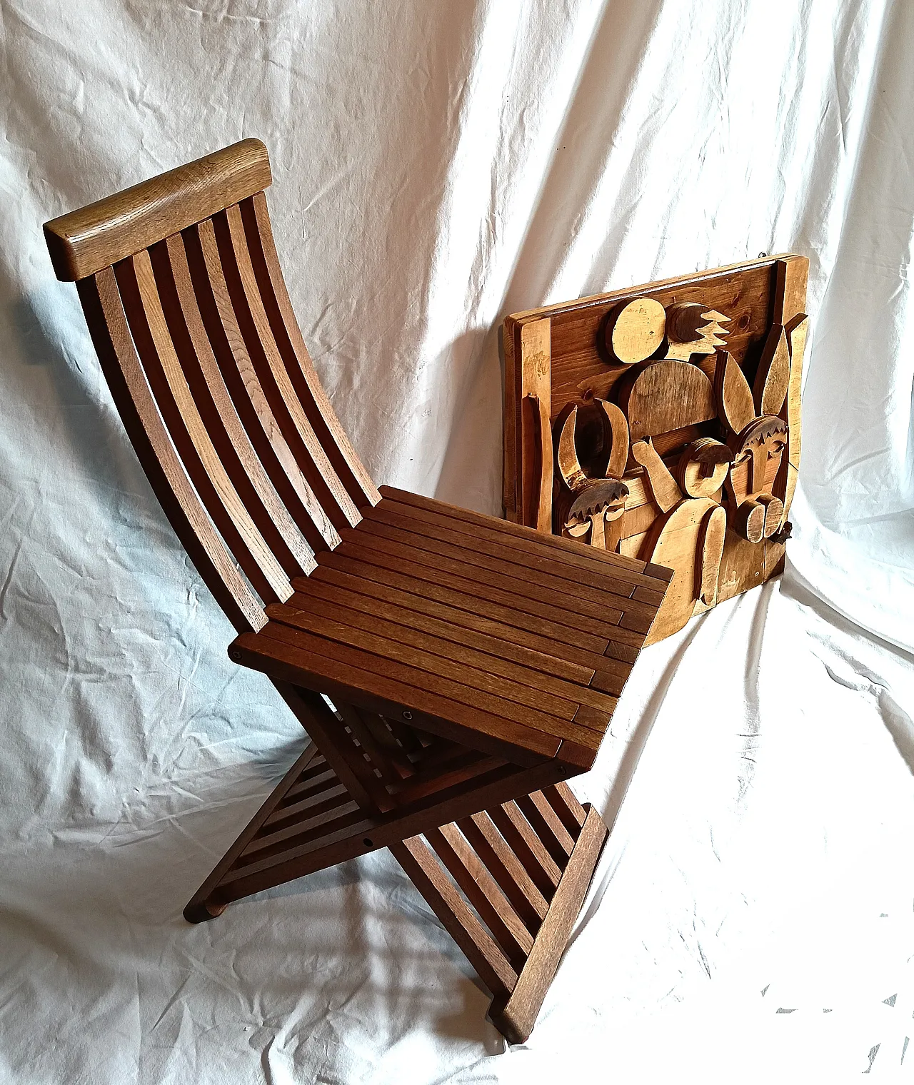 Formella in legno, rappresentazione della Nativita' anni '80 29