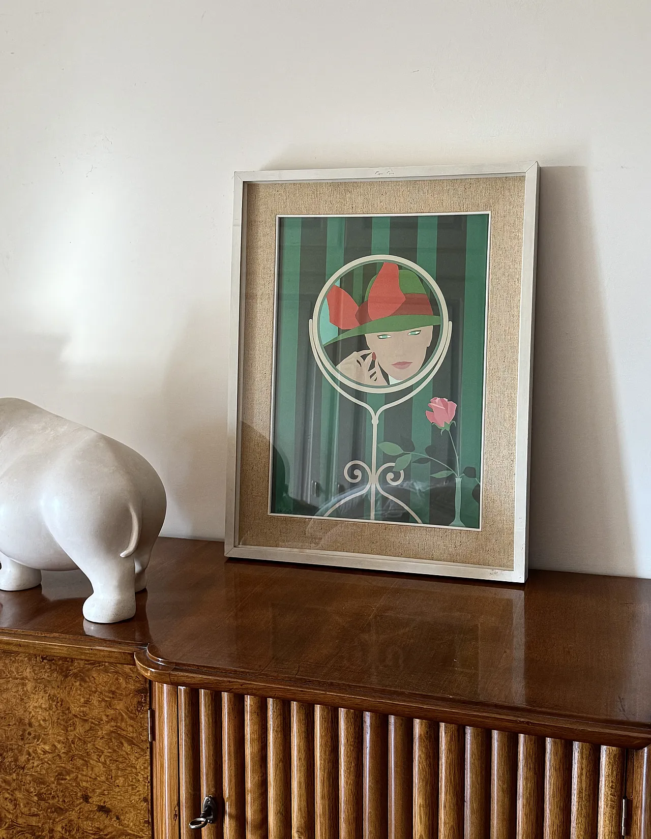 Hamlet from the coast, Original Sierigraph Framed, Milan Italy 1980s 7