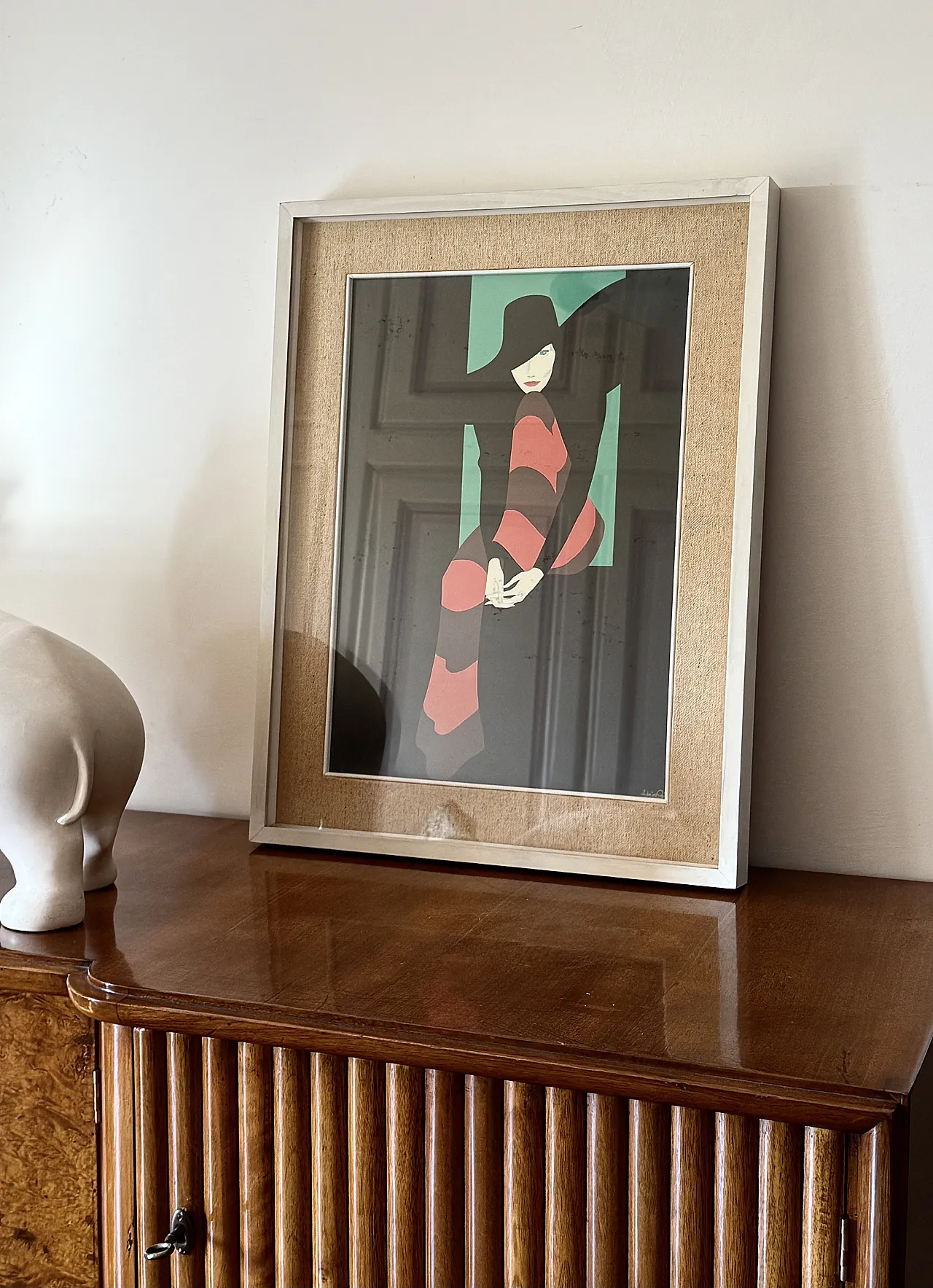 Hamlet from the coast, Original Sierigraph Framed, Milan Italy 1980s 7